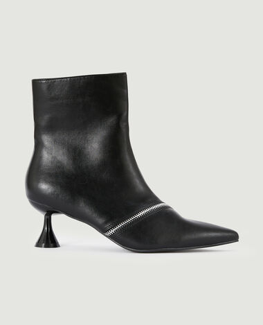 Boots bout pointu talon bobine noir - Pimkie