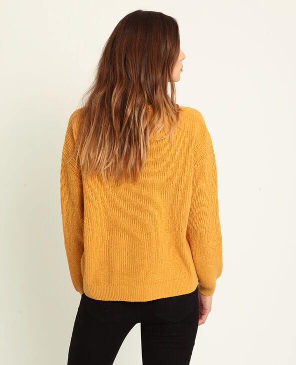 Gilet à col V jaune ocre - Pimkie