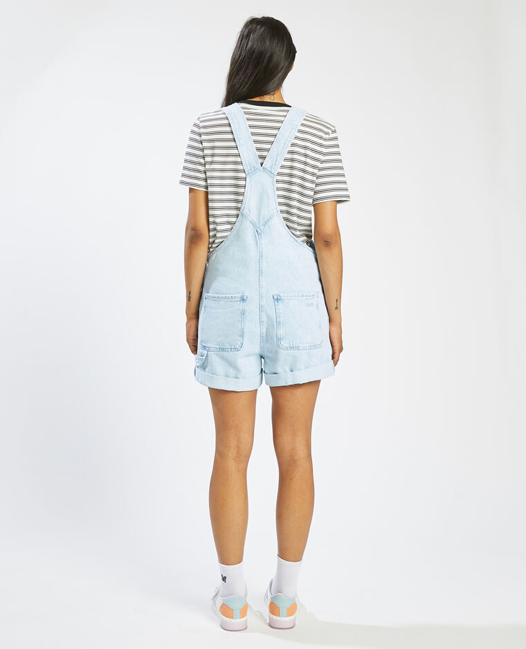 Salopette-short en jean bleu clair - Pimkie
