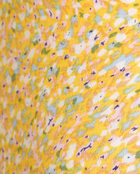 Robe portefeuille à fleurs jaune - Pimkie