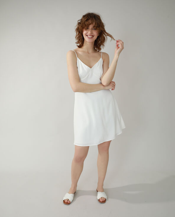 Robe en satin blanc - Pimkie