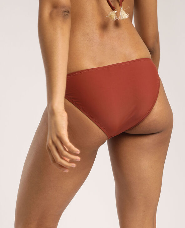 Bas de bikini à broderies marron - Pimkie