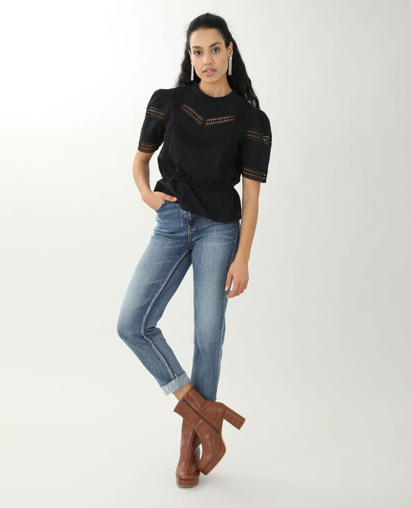 Blouse ajourée noir - Pimkie