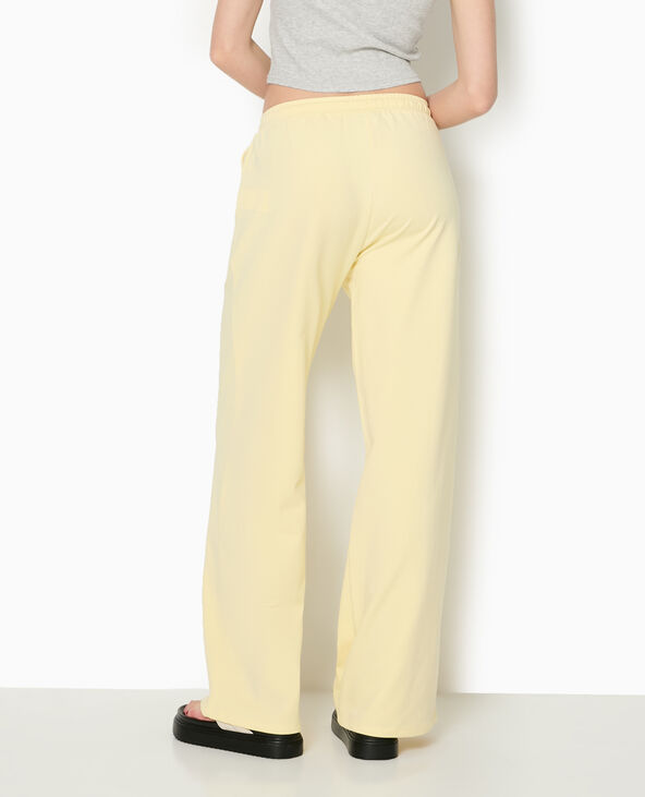 Pantalon molleton droit Jaune pâle - Pimkie