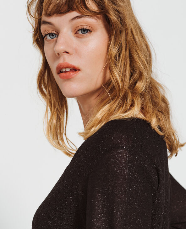 Pull fin à col V noir - Pimkie