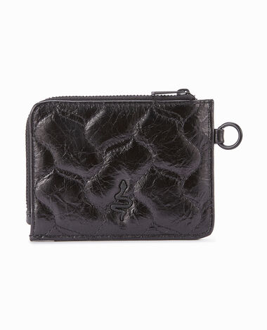 Porte-monnaie effet cuir matelassé noir - Pimkie