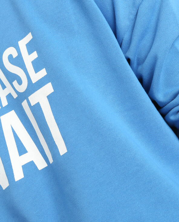 Sweat à message bleu - Pimkie