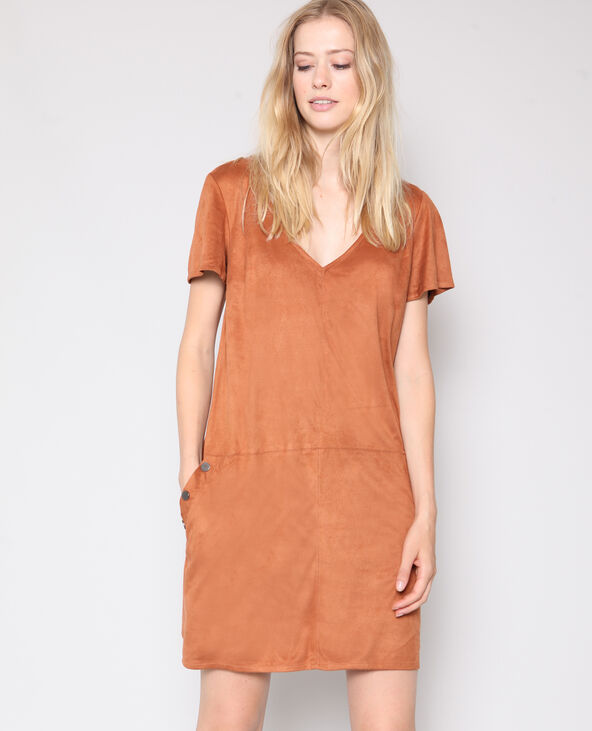 Robe en suedine camel discount