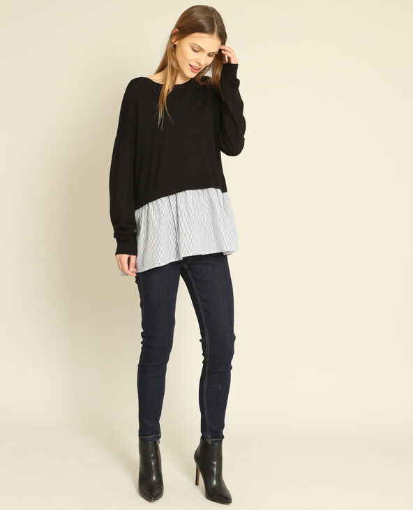 Pull chemise noir - Pimkie