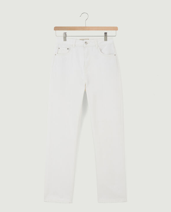 Jean droit taille haute blanc - Pimkie