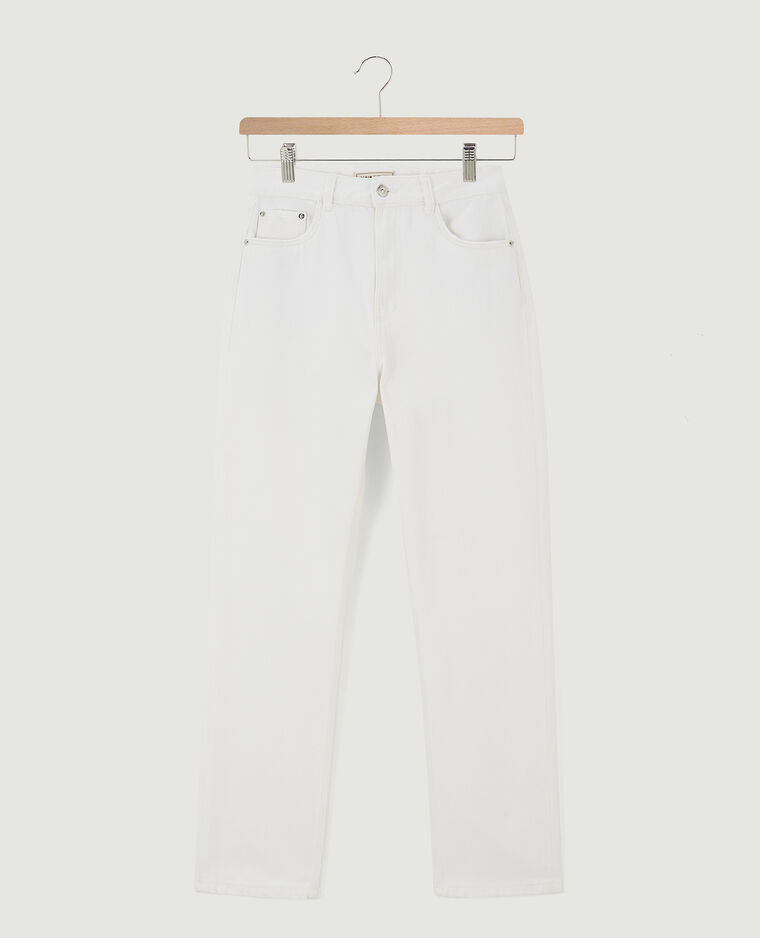 Jean droit taille haute blanc - Pimkie
