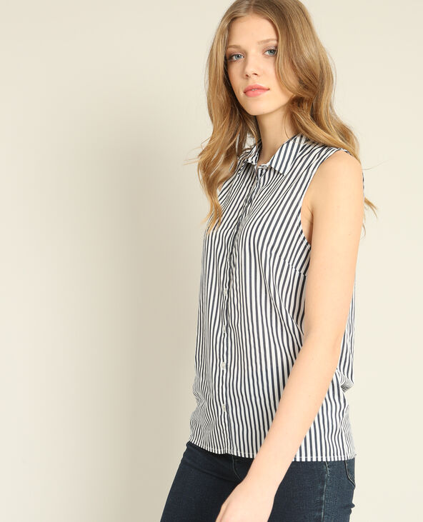 Chemise sans manches bleu marine - Pimkie