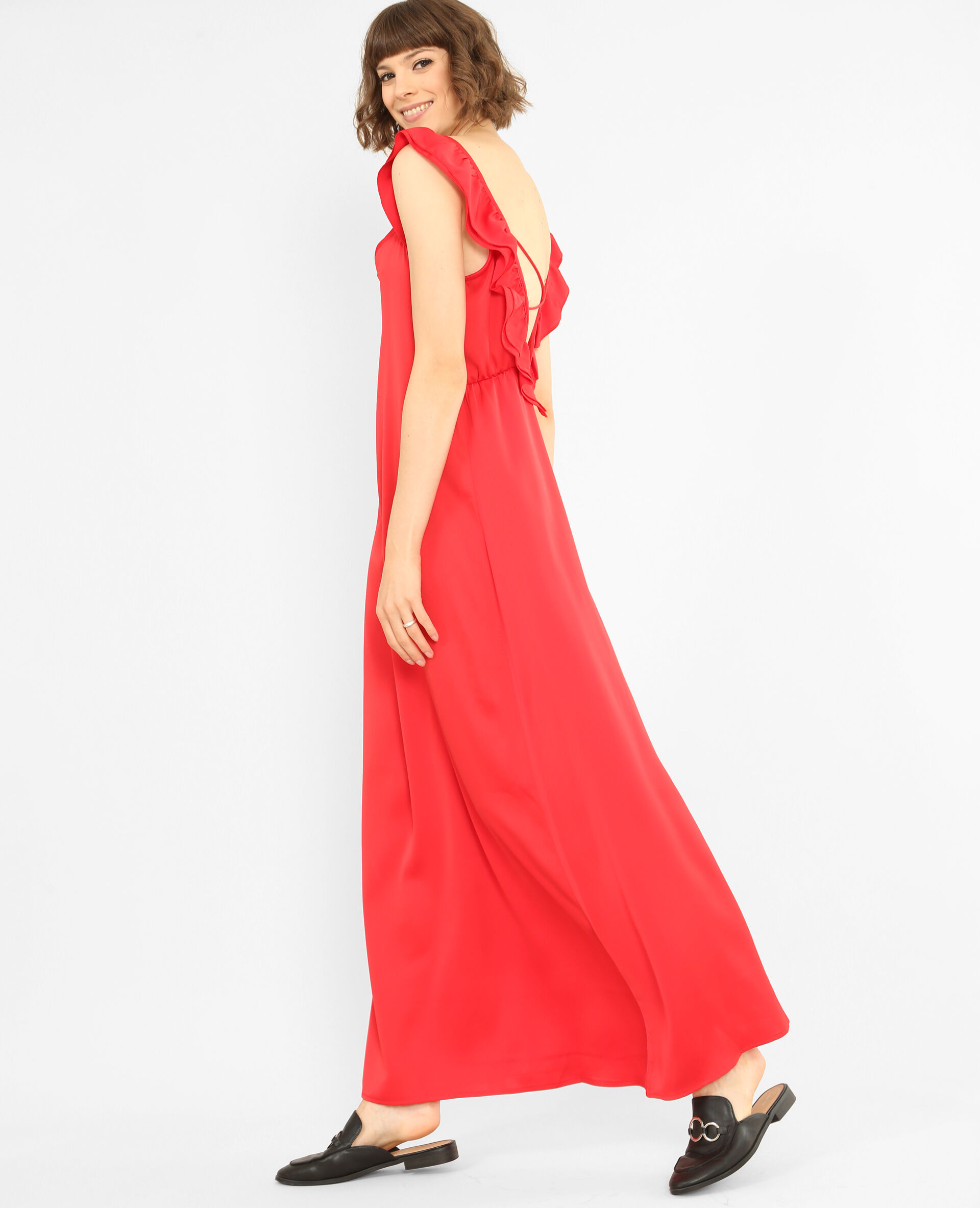robe longue rouge pimkie
