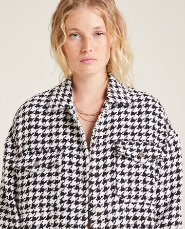 Surchemise tweed noir - Pimkie