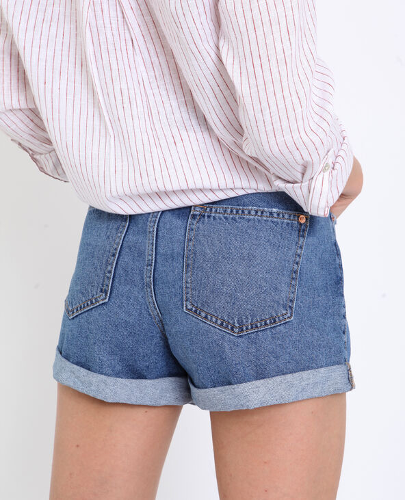 Short en jean high waist bleu - Pimkie
