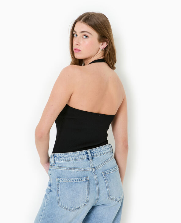 Top dos-nu en maille noir - Pimkie
