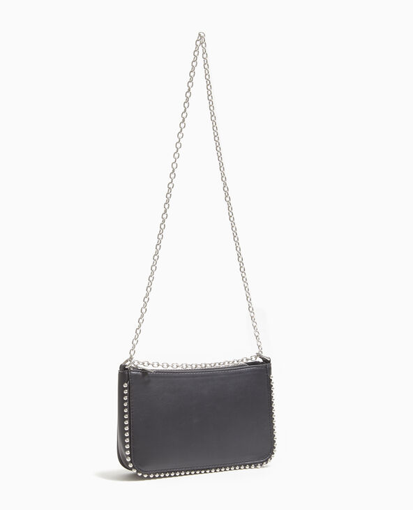 Sac pochette avec chaînette et clous noir - Pimkie