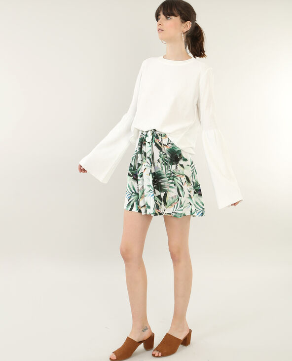 Pull doux à manches pagode blanc - Pimkie