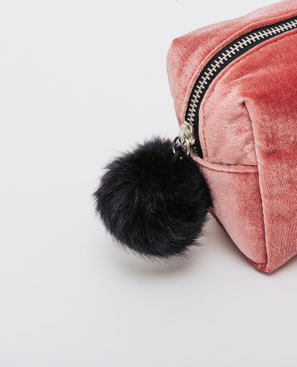 Trousse make up à pompon rose clair - Pimkie