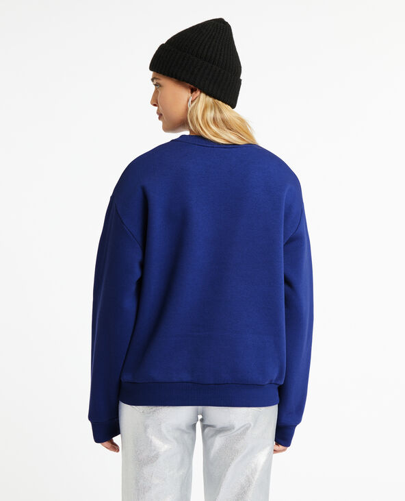Sweat oversize avec print devant bleu - Pimkie