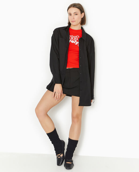 Mini jupe-short avec poches noir - Pimkie