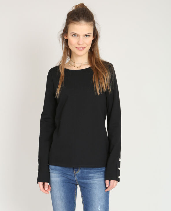 T-shirt perlé noir - Pimkie