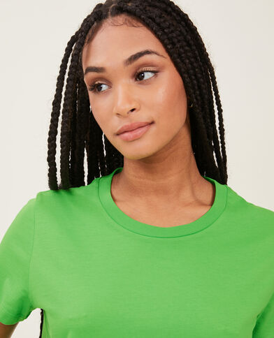 T-shirt basique col rond vert - Pimkie