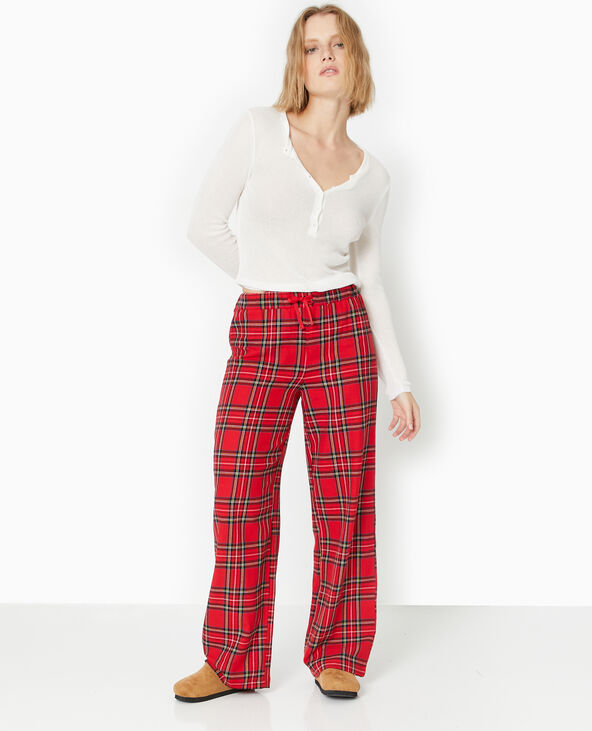 Pantalon de pyjama à carreaux rouge - Pimkie