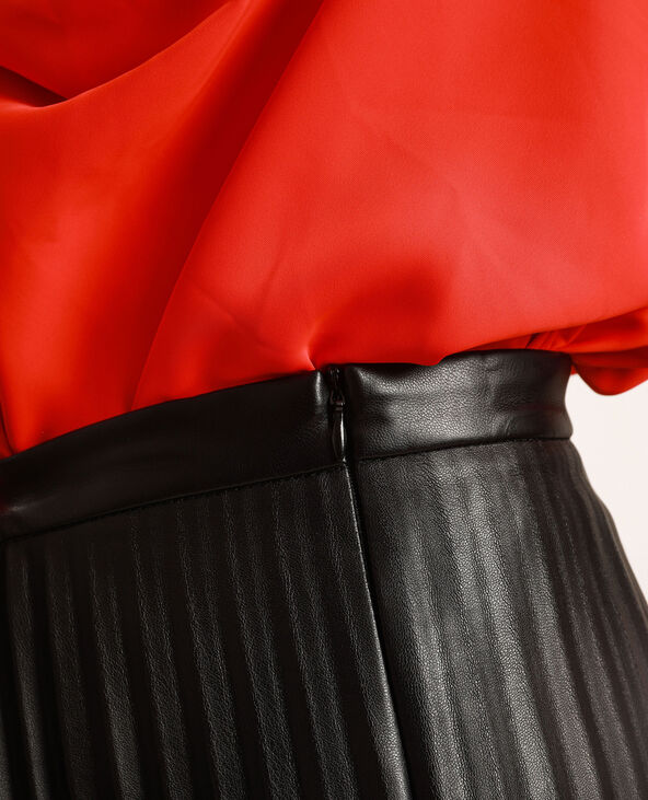 Jupe plissée simili cuir bershka clearance