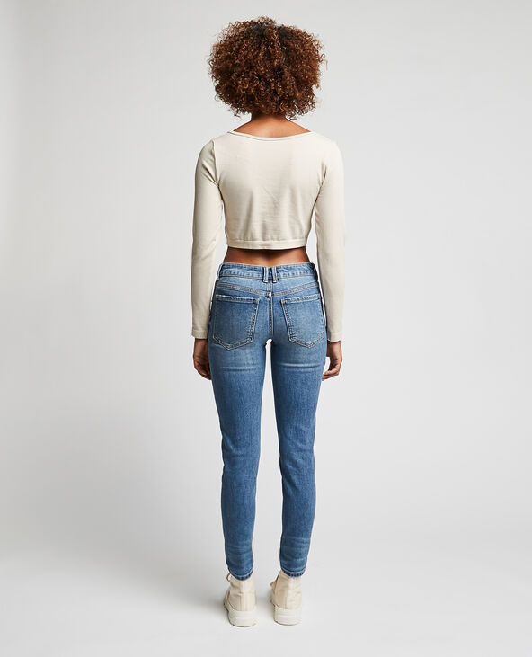 Jean skinny taille basse trashé bleu - Pimkie