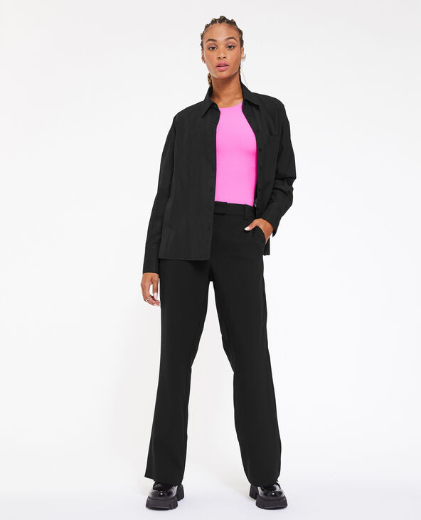 Pantalon city flare taille basse noir - Pimkie