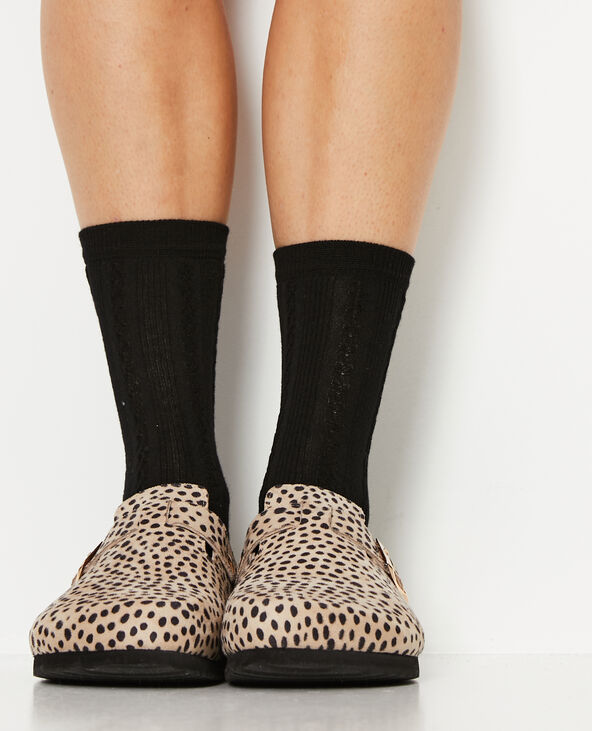 Chaussettes en maille fantaisie noir - Pimkie