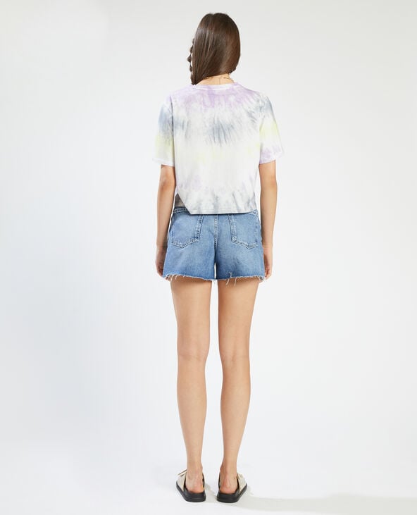 T-shirt cropped tie and dye lilas - Pimkie