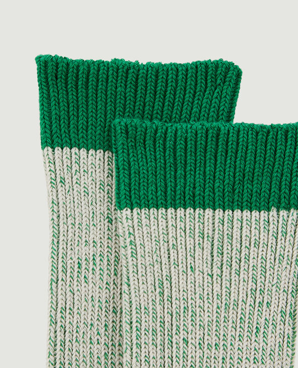 Paire de chaussettes en maille mélangée vert émeraude - Pimkie