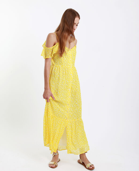 Robe longue épaules nues orange - Pimkie