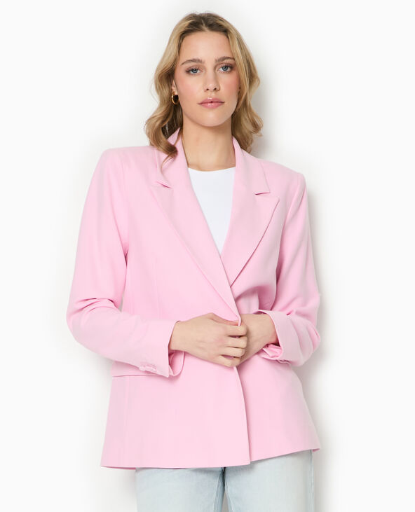 Veste tailleur avec double boutonnage rose - Pimkie