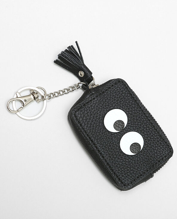 Mini porte-monnaie porte -clés noir - Pimkie
