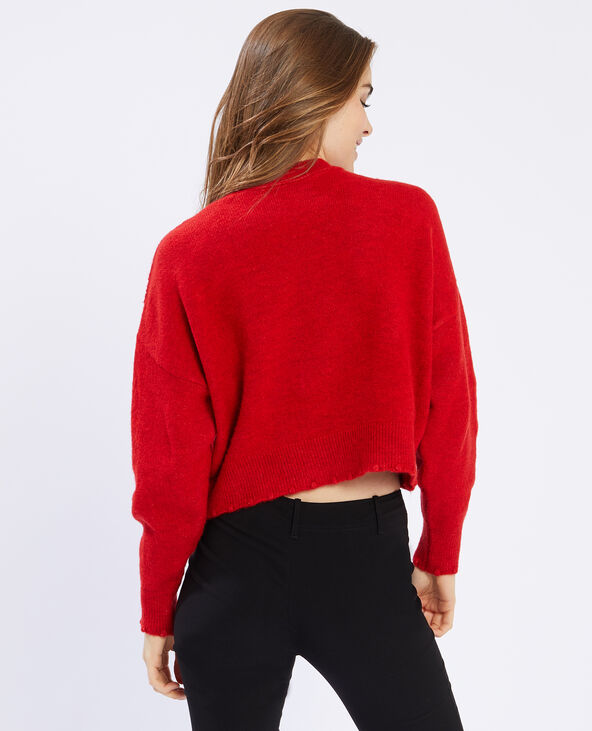 Pull torsadé rouge - Pimkie