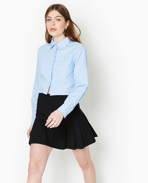 Chemise courte manches longues  bleu - Pimkie