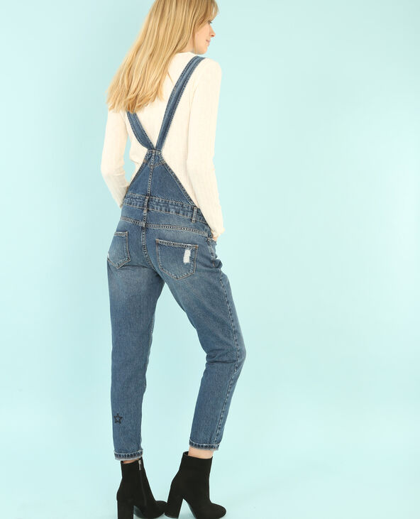 Salopette denim à pins bleu - Pimkie