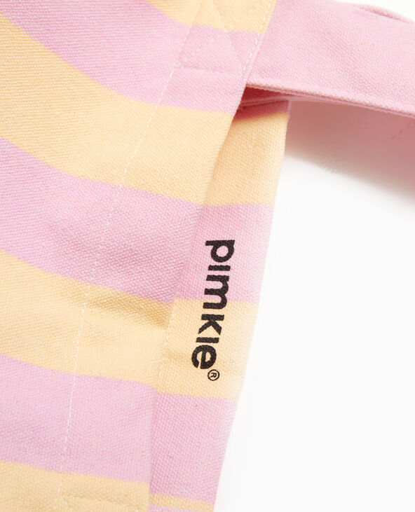 Tote bag XXL rayé rose clair - Pimkie