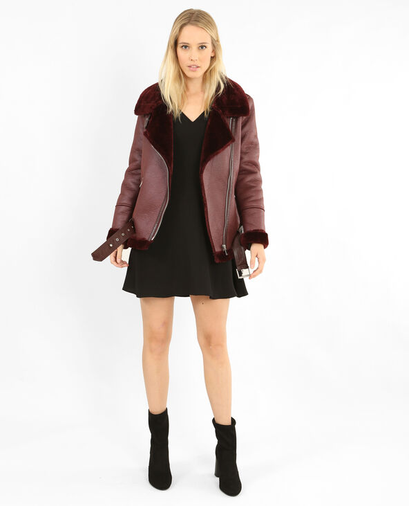 Robe col V noir - Pimkie