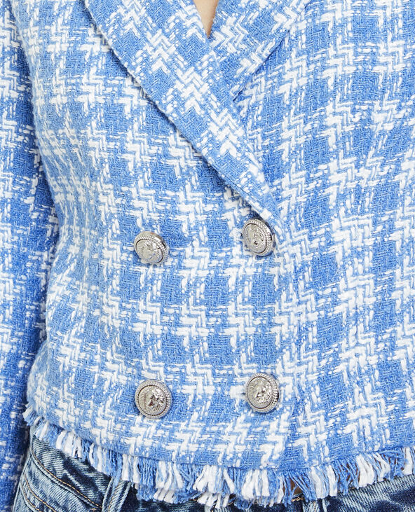 Veste en tweed hotsell bleu