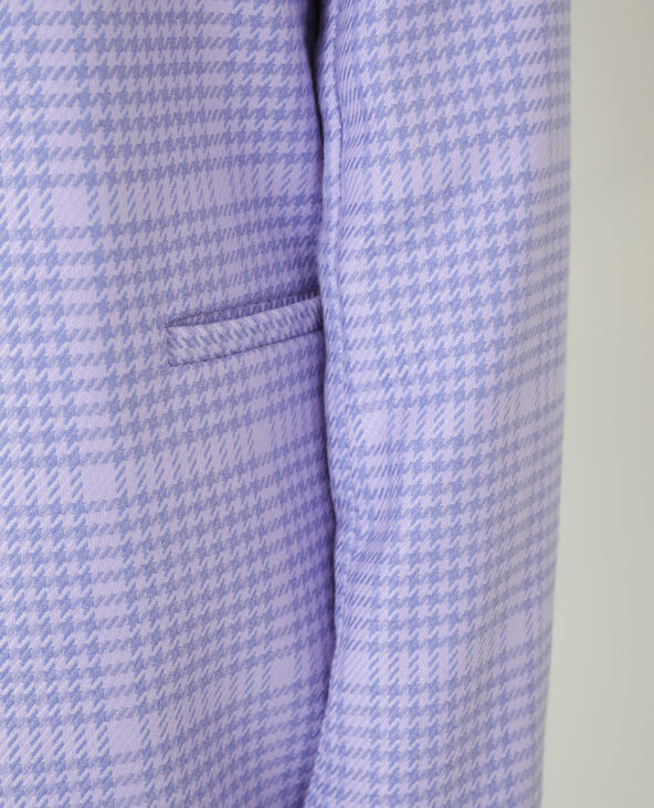 Veste city pied-de-poule violet - Pimkie