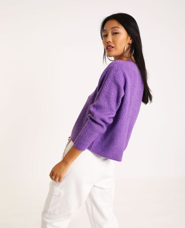 Gilet torsadé violet - Pimkie