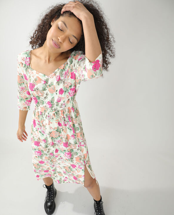 Robe fleurie jaune - Pimkie