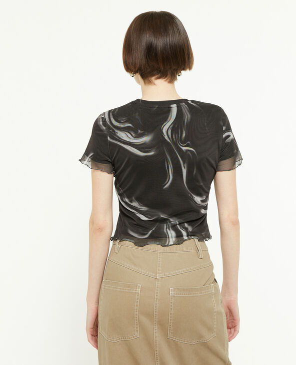 Top court en tulle noir - Pimkie
