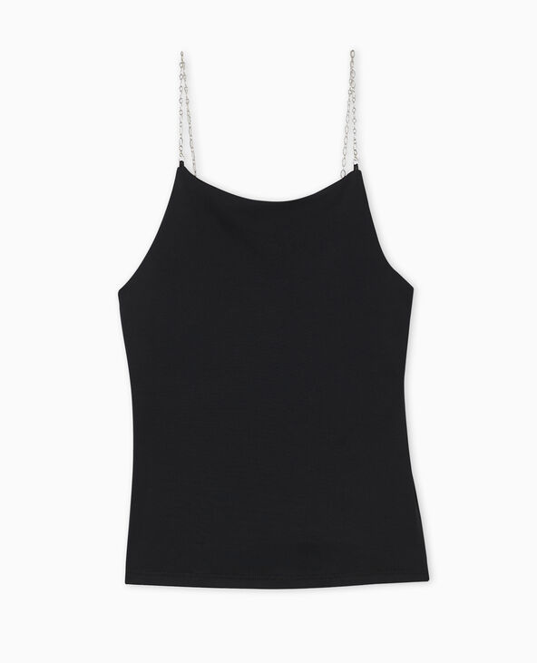 Top avec bretelles chaînettes noir - Pimkie