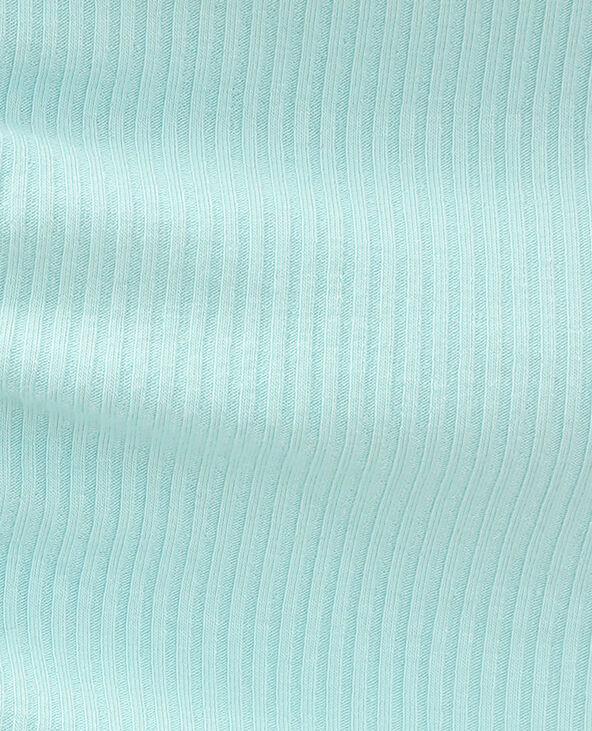 Jupe courte côtelée bleu turquoise - Pimkie
