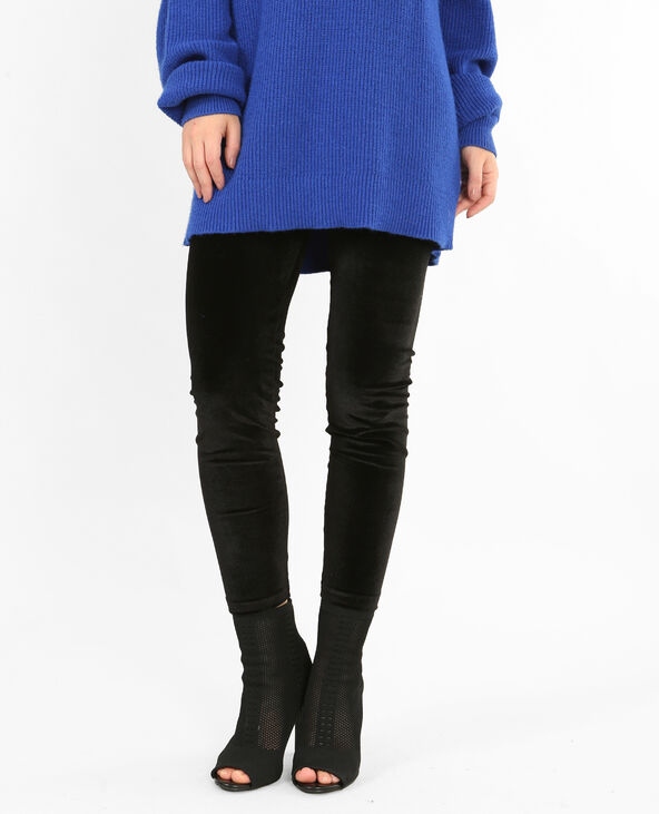 Legging effet velours noir - Pimkie